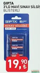 GİPTA 3'LÜ MAVİ SINAV SİLGİSİ indirimli fiyat GİPTA 3'LÜ MAVİ SINAV SİLGİSİ fiyat ve kampanya bilgisi